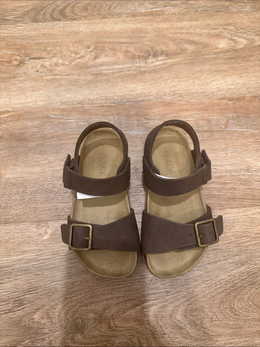 The Children's Place Brown Buckle Two-Strap Kids Sandals